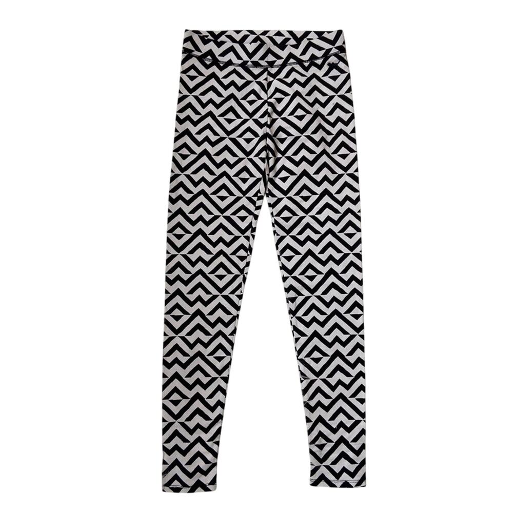 Pink Victoria's Secret Black & White Chevron Print Leggings Women's Size XS